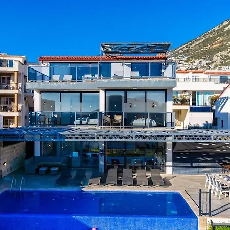 Willa For 10 People With Sea View In Kalkan Center Kaş