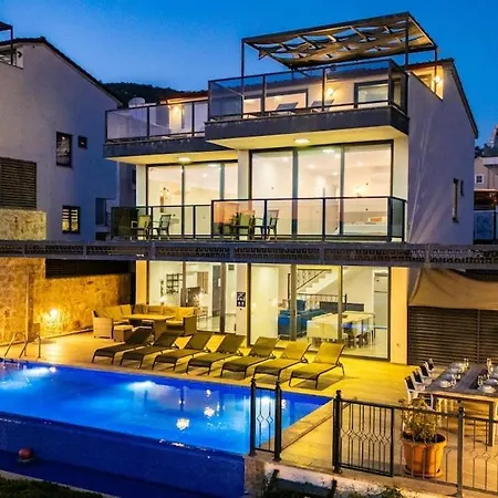 For 10 People With Sea View In Kalkan Center 빌라