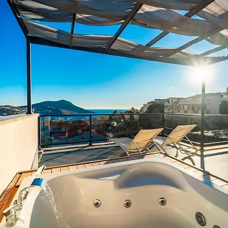 Willa For 10 People With Sea View In Kalkan Center Kaş